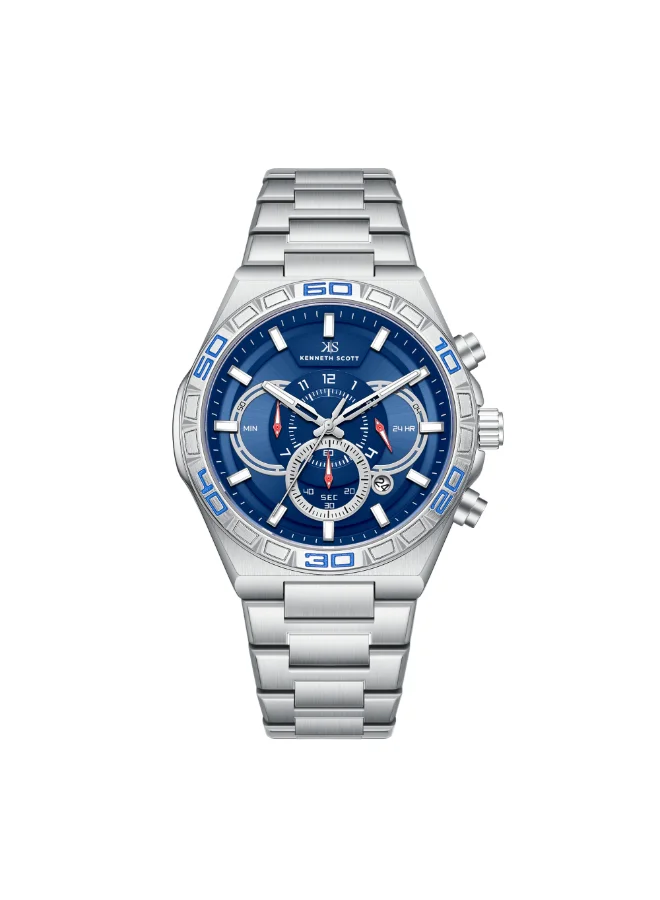 Kenneth Scott Men's Stainless steel Chronograph  Watch K26101-SBSN - 43 mm