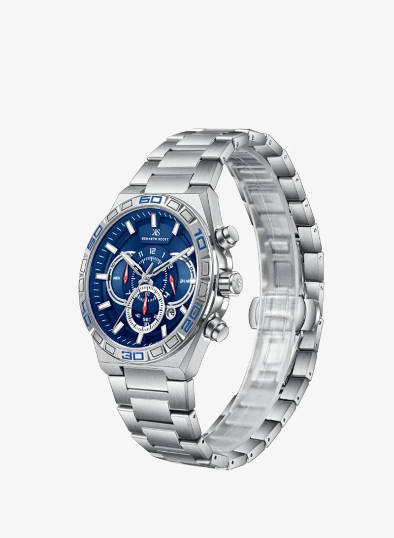 كينيث سكوت Men's Stainless steel Chronograph  Watch K26101-SBSN - 43 mm