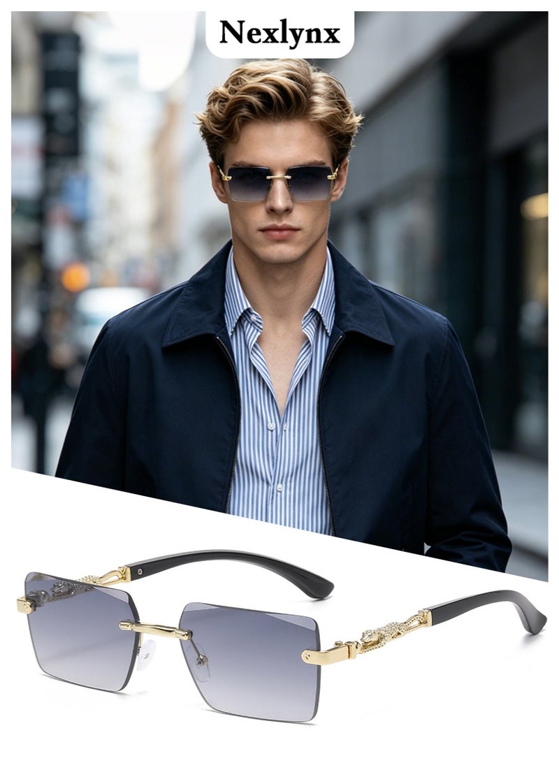 Nexlynx New Rimless Fashion Trend Sunglasses Personalized Sunglasses UV Protection Unisex - Image 1