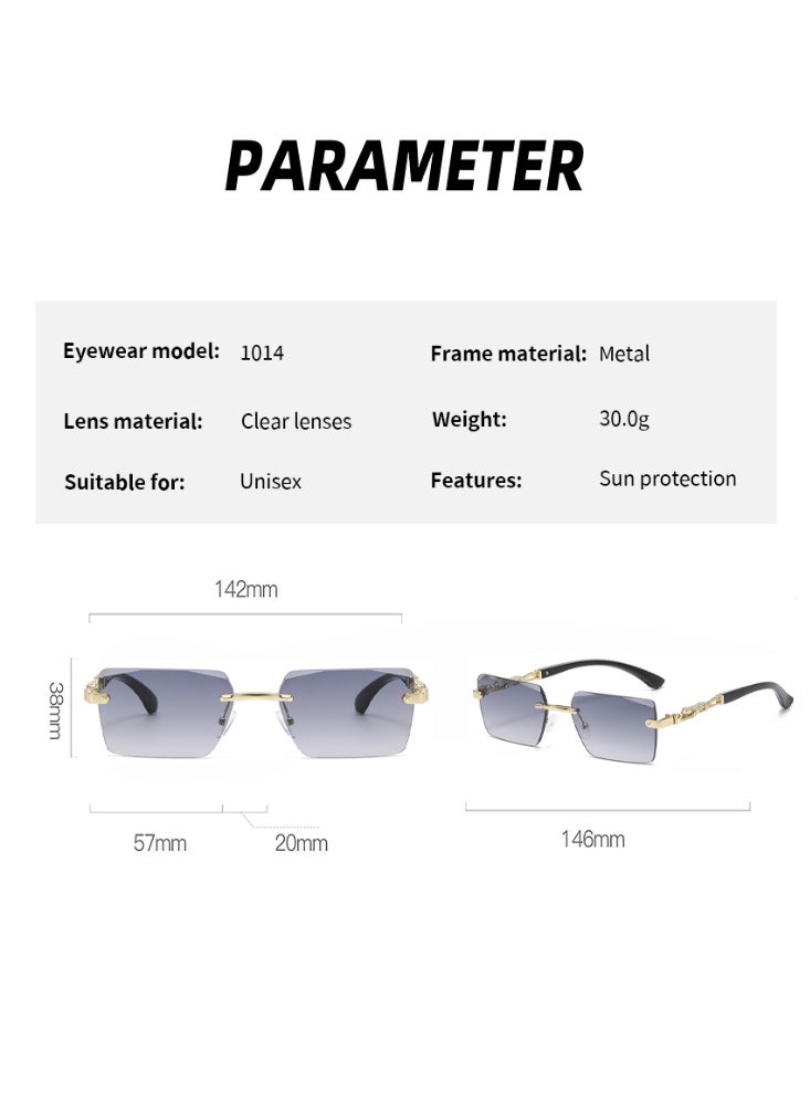 Nexlynx New Rimless Fashion Trend Sunglasses Personalized Sunglasses UV Protection Unisex - Image 5
