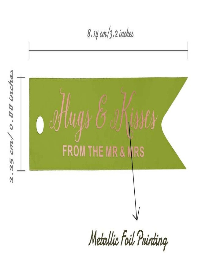 Inkdotpot Rose Gold Foil Paper Hang Tags Hugs & Kisses from The Wedding Favor Tags 100 Pieces - Image 5