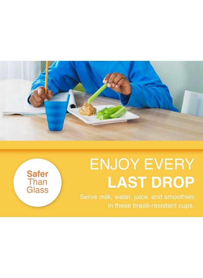 Arrow Home Products اشرب كوبًا مع قشة مدمجة 10 أونصات 6 عبوات أكواب قشة خالية من BPA للأطفال رائعة للاستخدام اليومي مصنوعة في الولايات المتحدة أكواب قشة للأطفال قابلة للتكديس باللون الأرجواني والأزرق والأخضر والبرتقالي - Image 5