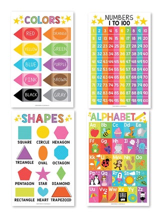 Educational Preschool Poster for Toddler and Kid 4 Pcs, Alphabet Numbers Colors Shapes, Classroom Learning Alphabet Poster, Nursery Homeschool Kindergarten, Laminated Educational Supplies 11x17inch - pzsku/Z3E0DE3D9D7B338F650EFZ/45/_/1723021489/8a17e85c-dd83-42f3-a3b4-ce830ec6bdd5