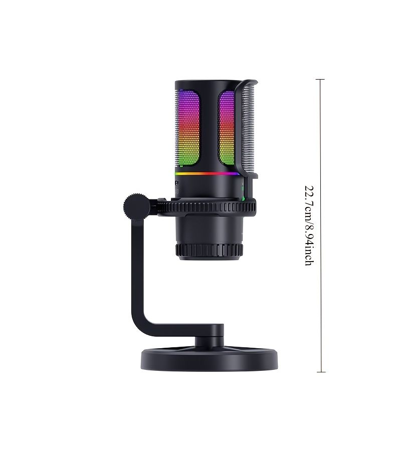 Desktop USB Noise Cancelling Condenser Microphone For Live Streaming Gaming Computer Recording And Conference - Image 2