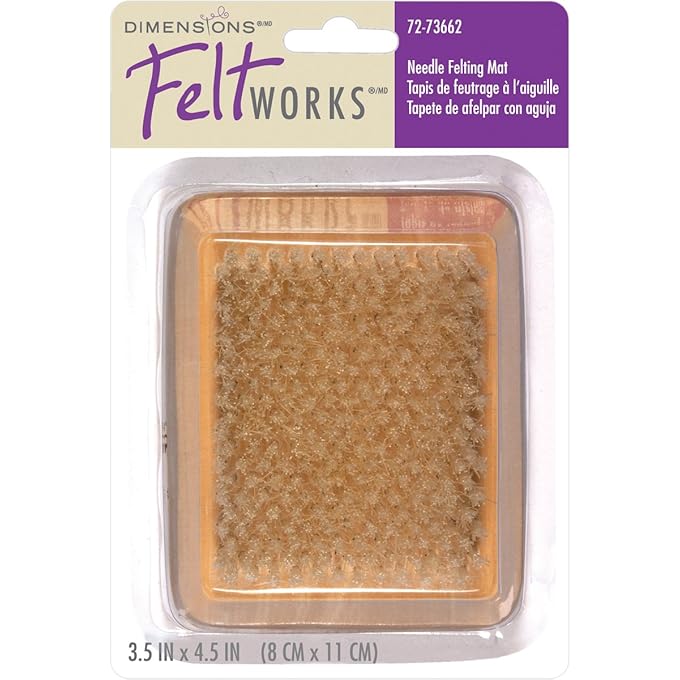 Wooden Based Brush Felting MAT (8.8cm x 11.4cm), Star