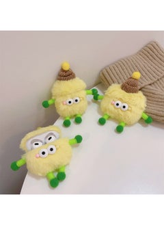 Cute Cartoon Plush Spring Airpods4 Pro Headphone Case For Apple 2 3 Generation Bluetooth Protective Case-Color:Yellow Plush Spring Headphone Cover-Applicable Model:airpods 1/2 Generation