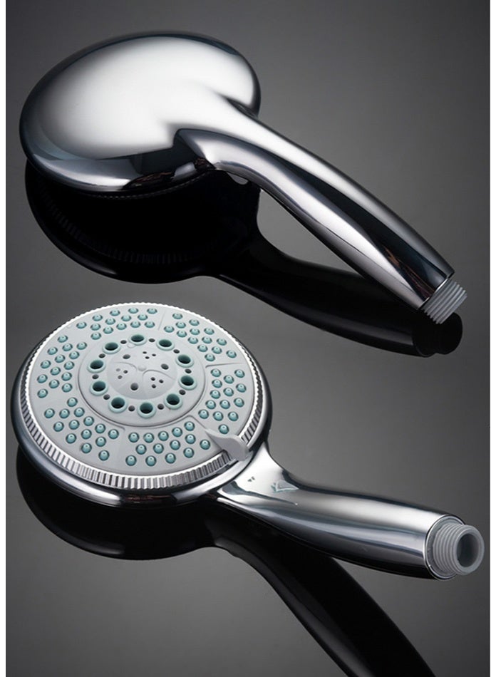 CLEAR TONE Shower Head with 5 Functions | ABS Chrome Round Hand Shower Set With Wall Mount & 1.5m Hose | Water Saving Hot & Cold Mixer for Modern Bathroom - Image 2
