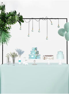 Garlo Over The Table Rod Stand with Clamps, Adjustable 71-108CM Tall 73-205CM Length, Black Table Arch Hanging for Wedding Birthday Party Decoration, Wedding Backdrop Stand  - Image 1