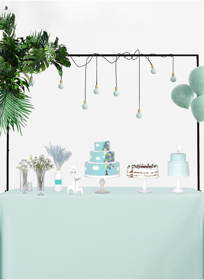 Garlo Over The Table Rod Stand with Clamps, Adjustable 71-108CM Tall 73-205CM Length, Black Table Arch Hanging for Wedding Birthday Party Decoration, Wedding Backdrop Stand  - Image 1