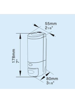 EVERGREEN EVERGREEN Royal White Hand Wash Soap Dispenser for Bathroom Wall Mounted Plastic ABS 280 ML- (Royal White Pack of 3) with complementary Liquid free(1 piece)  - Image 4