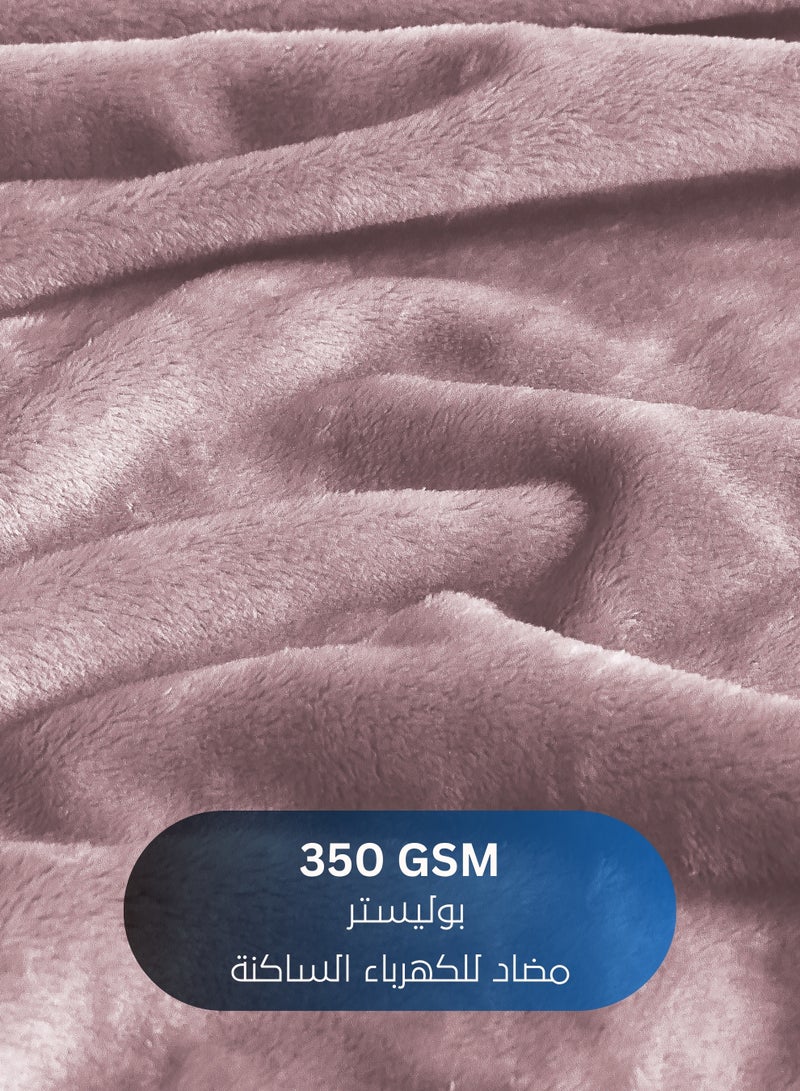 Master Home Textile Lightweight Velvet Blanket, Mora Series, 350GSM, Double Size 260 x 240 cm, Extra Soft All Season Fleece Blanket, Bed And Sofa Blanket - Image 2