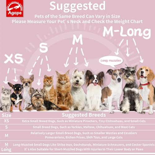 Agape Soft Dog Cone for Small Dogs & Cats, Comfy Dogs Recovery Collar After Surgery, Adjustable E Collar Alternative to Stop Licking, Protective Elizabethan Cones for Pup&Kitty, Comfortable Dog Cones - Image 3