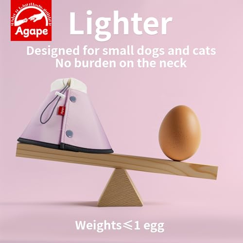 Agape Soft Dog Cone for Small Dogs & Cats, Comfy Dogs Recovery Collar After Surgery, Adjustable E Collar Alternative to Stop Licking, Protective Elizabethan Cones for Pup&Kitty, Comfortable Dog Cones - Image 5