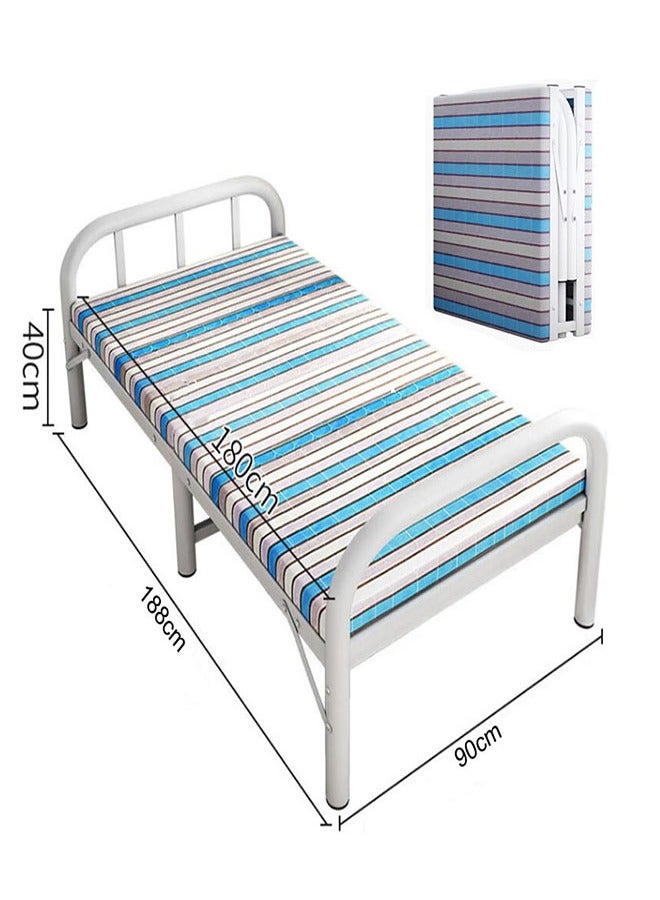 NKX Foldable Latex Mattress Bed with Storage and Wheels Size Length 188Cmx Width 90cm, Height 40cm  - Image 1