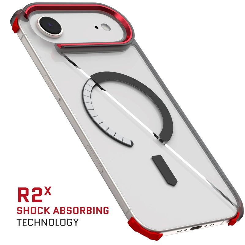 Ghostek Covert Clear iPhone 17 Air Case - Compatible with MagSafe Accessories, Shockproof Silicone, Minimalist Phone Cover (6.6 Inch, Smoke) - Image 4