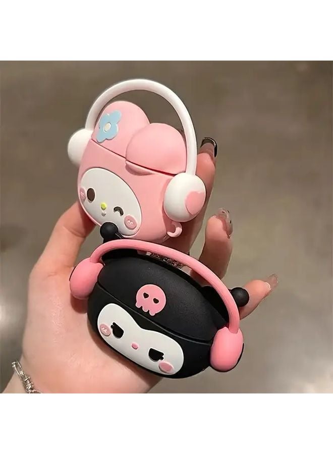 Cute Sanrio My Melody Airpods Pro Case Pink White Bow Heart PVC Cover - Image 4