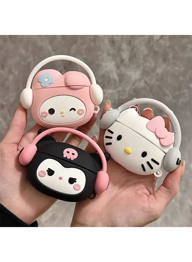 Cute Sanrio My Melody Airpods Pro Case Pink White Bow Heart PVC Cover - Image 2