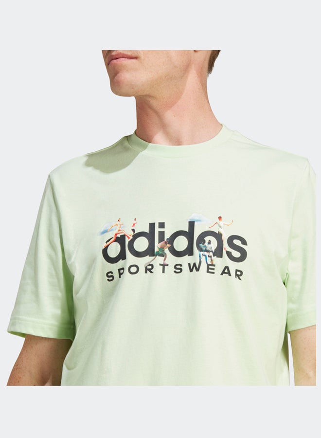 Adidas Landscape Sportswear Graphic T-Shirt - Image 5