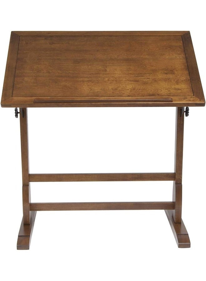 SD STUDIO DESIGNS Vintage Rustic Oak Top Adjustable Drafting Craft Drawing Hobby Table Writing Studio Desk 36''W x 24''D - Image 2
