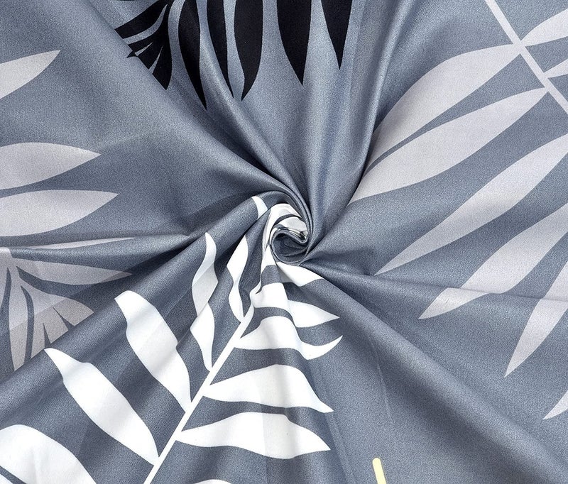 KAWI Cotton Feel 200TC Double Bedsheet Queen Size 78x60 Inches with Elastic Fitting with 2 Pillow Covers (Provide fits up to 8 Inch Mattress) - Black Colour - Image 4