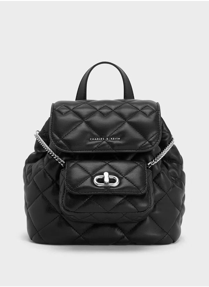 Charles & Keith Aubrielle Quilted Backpack  - Image 1