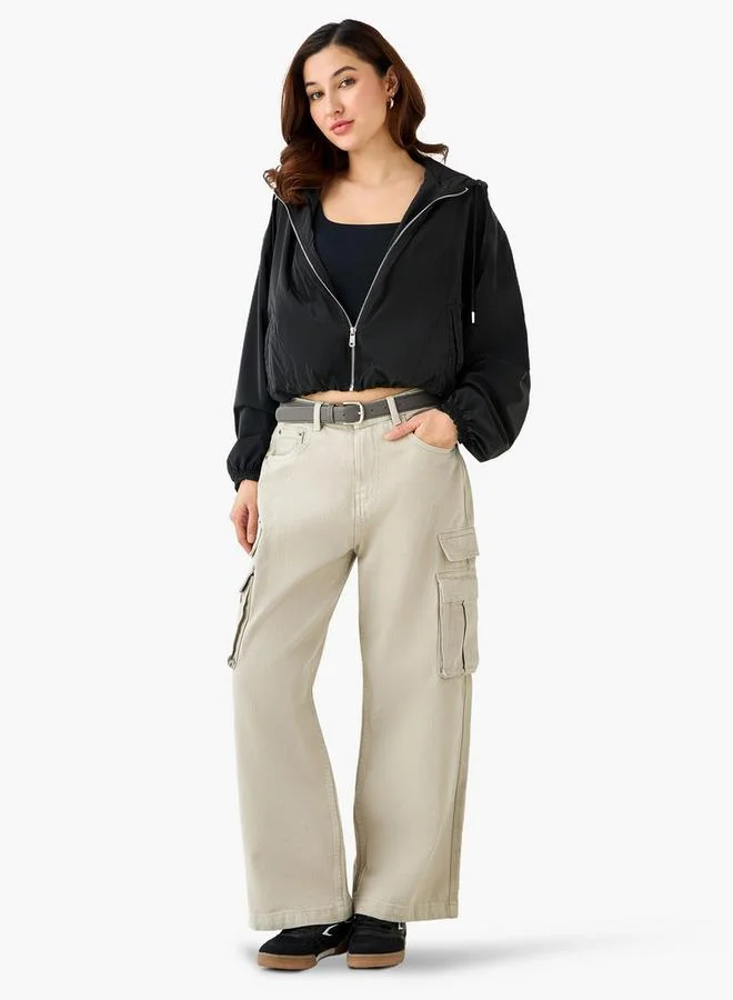 Lee Cooper Lee Cooper Cropped Veronica Jacket with Hood