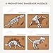IEATFO Dinosaur Felt Skeleton Puzzle Set Mosasaur Pterosaur Stegosaurus TRex Dinosaur Fossil Puzzles 4 High Density Fiberboard Montessori Educational Toy for Kids 3 - Image 4