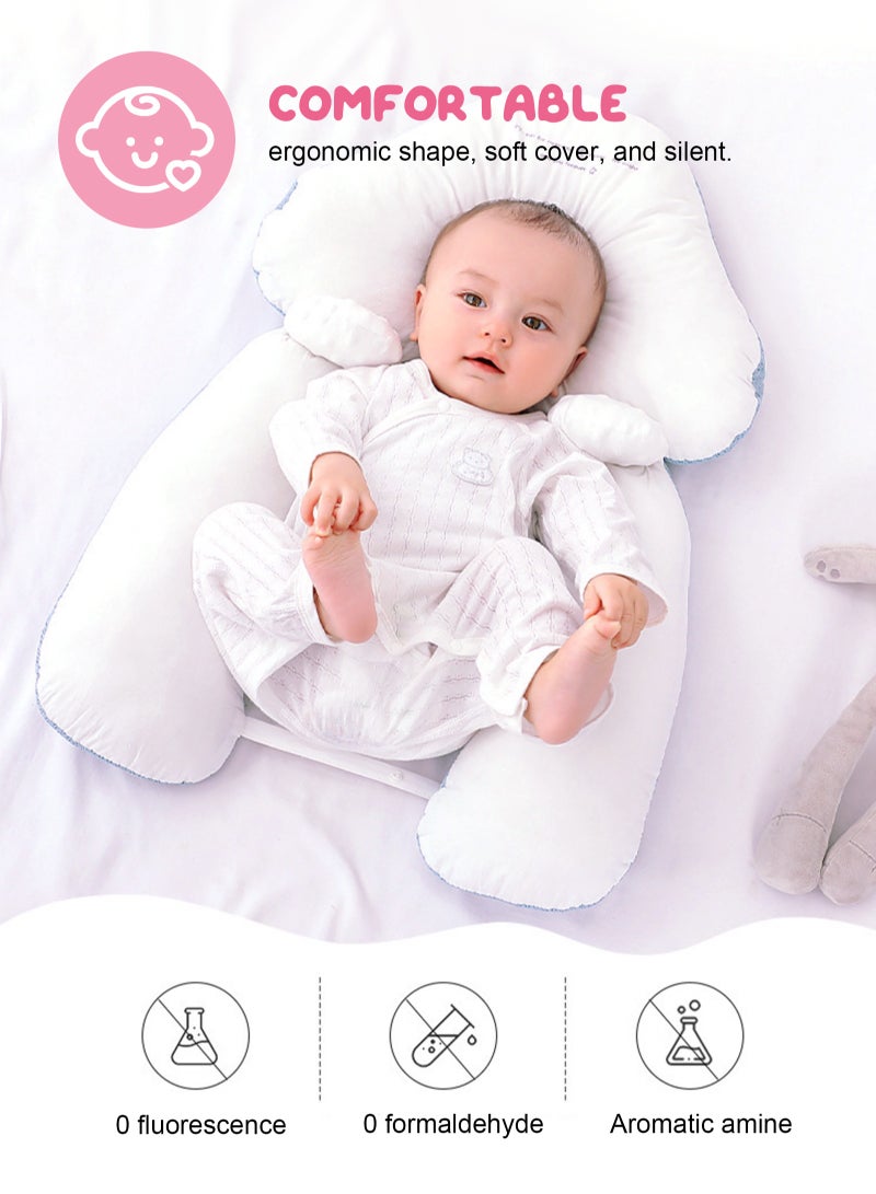 أوربازار وسادة تشكيل رأس الطفل، وتصحيح ومنع انحراف الرأس، وسادة مريحة للأطفال حديثي الولادة، وسادة نوم مضادة للارتعاش، للاستخدام المزدوج في الشتاء والصيف، للأطفال من عمر 0 ​​إلى 36 شهرًا - Image 4