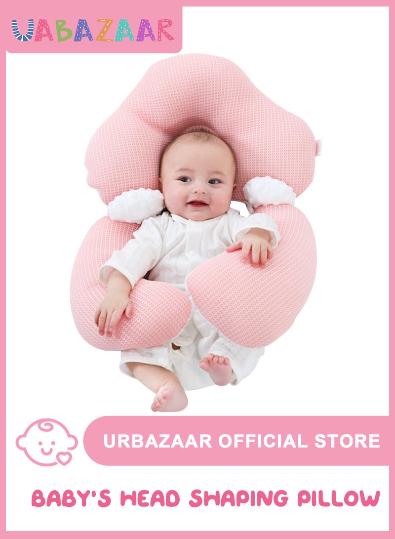 أوربازار وسادة تشكيل رأس الطفل، وتصحيح ومنع انحراف الرأس، وسادة مريحة للأطفال حديثي الولادة، وسادة نوم مضادة للارتعاش، للاستخدام المزدوج في الشتاء والصيف، للأطفال من عمر 0 ​​إلى 36 شهرًا - Image 1