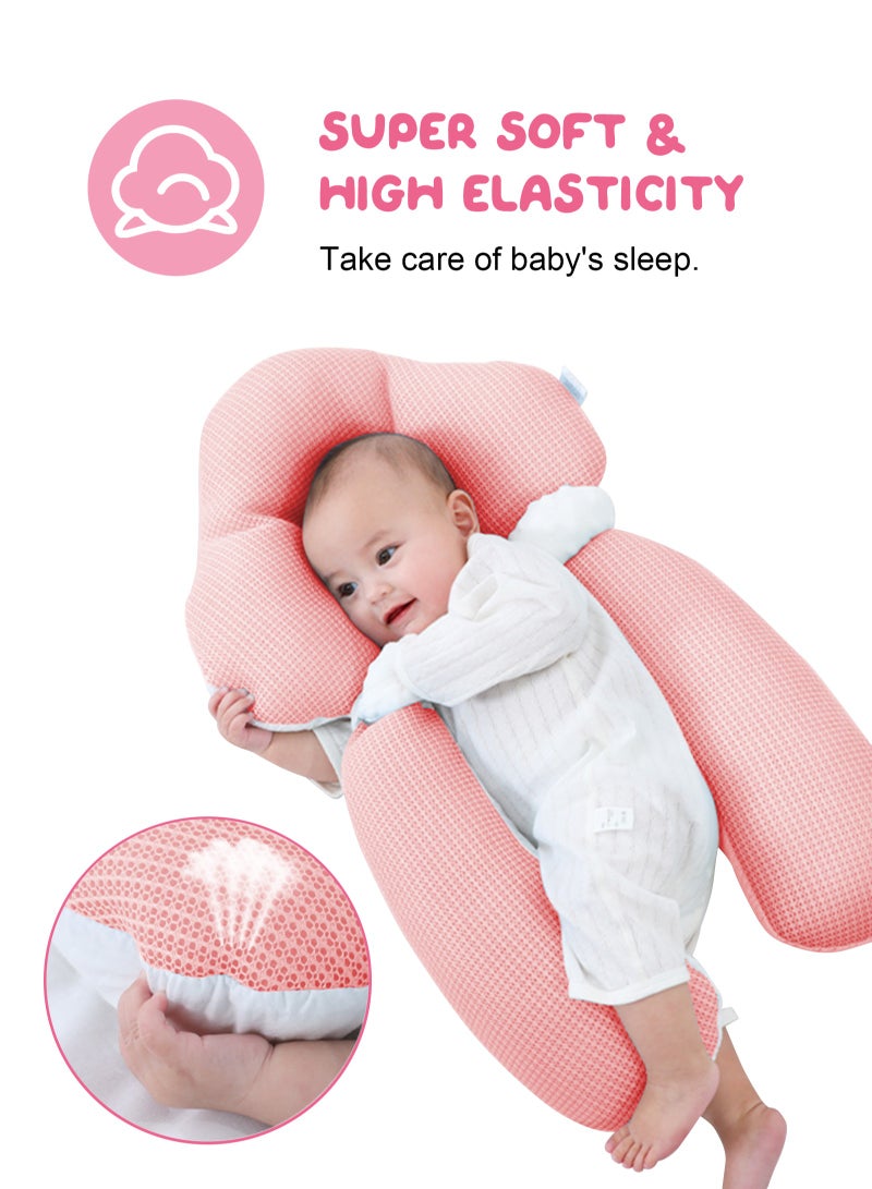 أوربازار وسادة تشكيل رأس الطفل، وتصحيح ومنع انحراف الرأس، وسادة مريحة للأطفال حديثي الولادة، وسادة نوم مضادة للارتعاش، للاستخدام المزدوج في الشتاء والصيف، للأطفال من عمر 0 ​​إلى 36 شهرًا - Image 3