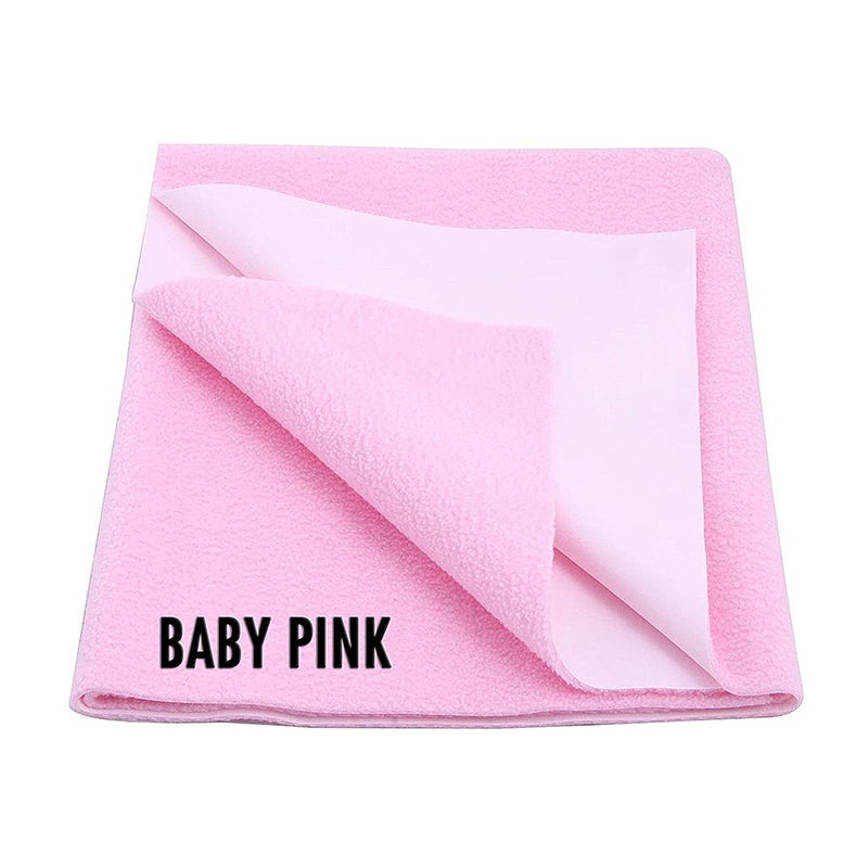 Desithat Waterproof & Washable Instadry Extra Absorbent Baby Dry Sheet & Bed Protector/Crib Sheet - Large 55x39 Inches/140X100 Cms(Baby Pink) - Image 1