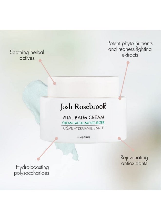 Josh Rosebrook Vital Balm Cream - High Performance Rich Facial Moisturizer, Protects Skin Barrier For All Skin Types Including Dehydrated And Mature. - 22Ml - .75 Oz  - Image 2