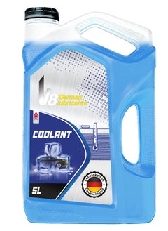 V8 German Lubricants V8 German Lubricant Radiator Coolant Blue 5L – High-Performance Antifreeze & Coolant | Engine Protection from Overheating & Corrosion | Universal Fit for All Vehicles  - Image 1