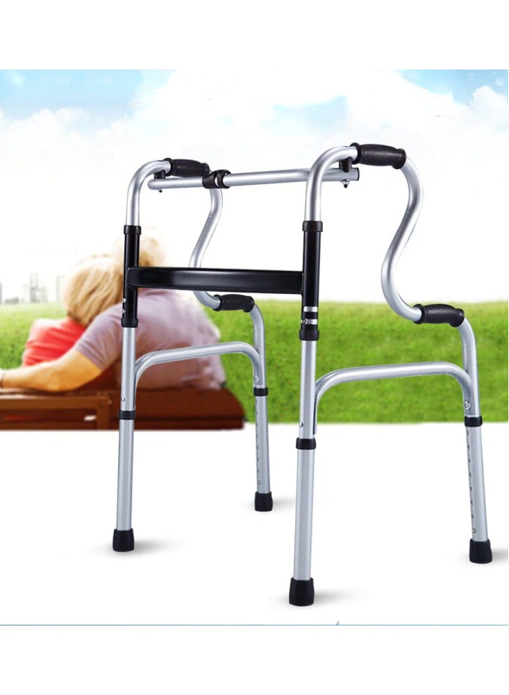 DubaiGallery Folding Walker Lightweight Seniors Rollator Assistive Walkers Climbing on The Downhill Walking 4 Leg Crutch|Aluminum Alloy Walker - Image 3