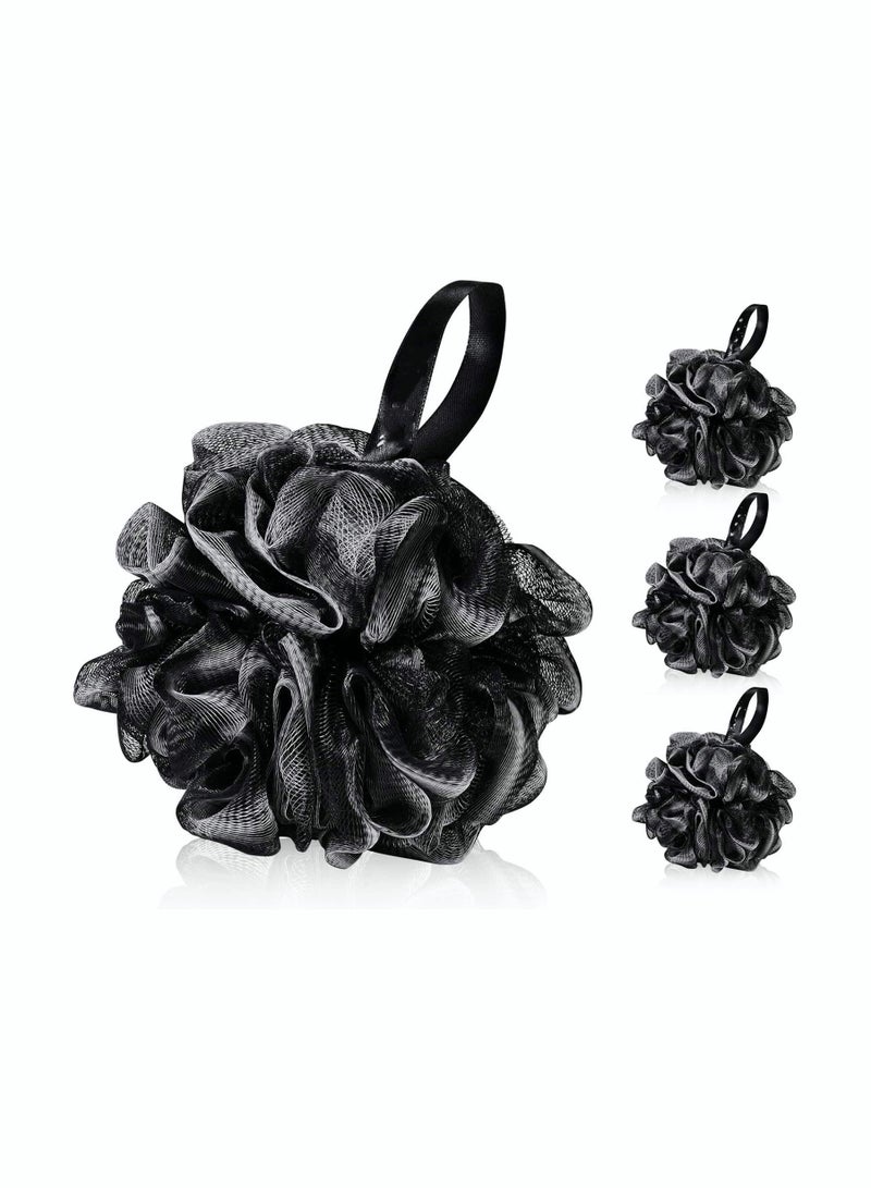 Zikra 3 Pack Bath Shower Sponge Exfoliating Pouf Loofahs for Women Men Clean Soothe Skin - Image 1