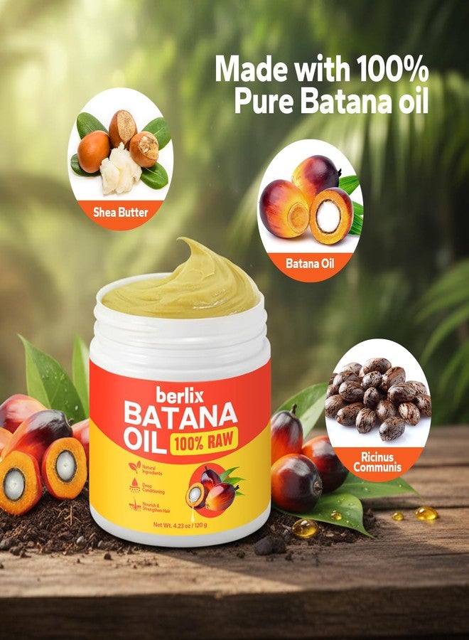 Berlix Raw Batana Oil for Hair Growth (4.23 oz), Pure and Natural, Unrefined 100% Raw Batana Oil Paste to Repair, Strengthen, Regrow & Nourish Damaged Hair for Men & Women - Image 2