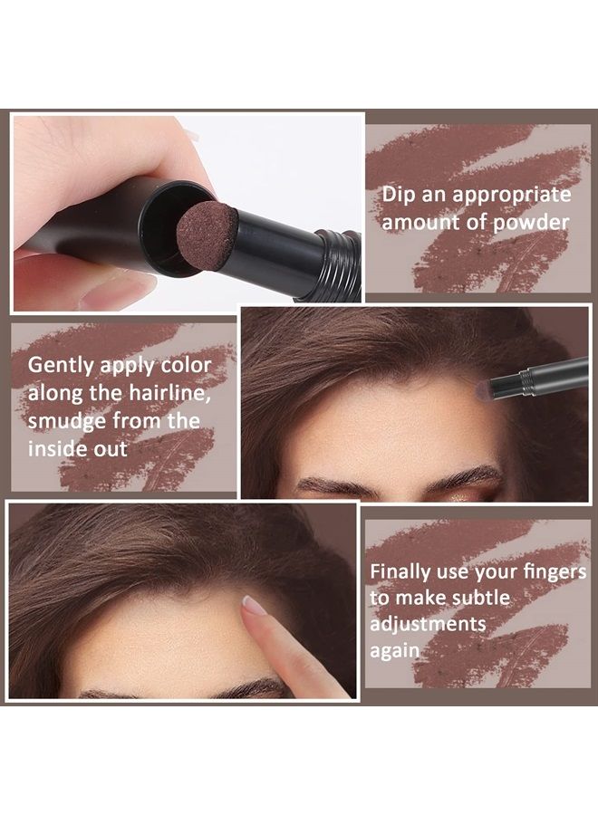 Boobeen Hairline Powder Stick Root Cover Up Instantly Hair Shadow Waterproof Hair Root Concealer For Thinning Hair Root Touch-Up Long-wear Lasting Quick Cover Hair Root - Image 3