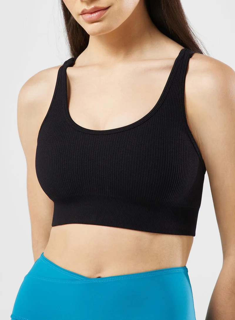 FRWD Ribbed Strappy Detail Sports Bra