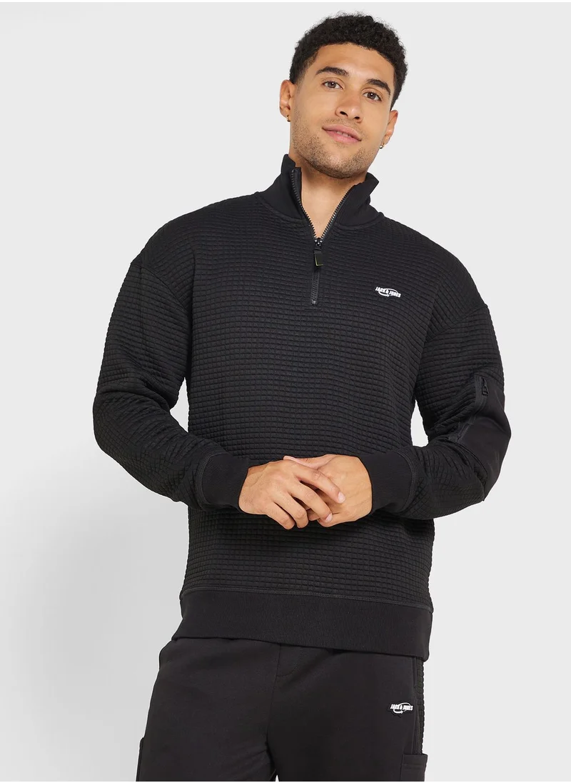 JACK & JONES Essential Zip Detail Sweatshirt
