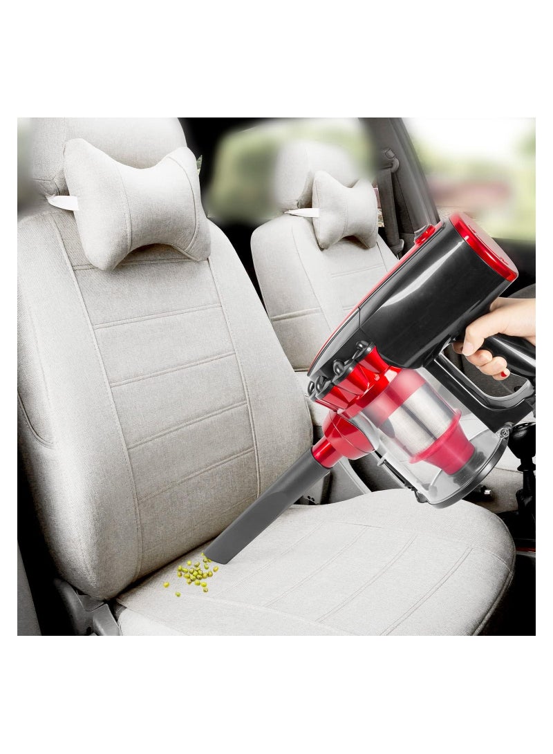 SCV06 Vacuum Cleaner Corded with 17KPa Handheld Vacuum Powerful Suction, Adjustable Lightweight 3 in 1 Stick Vacuum with HEPA Filter for Hard Floor