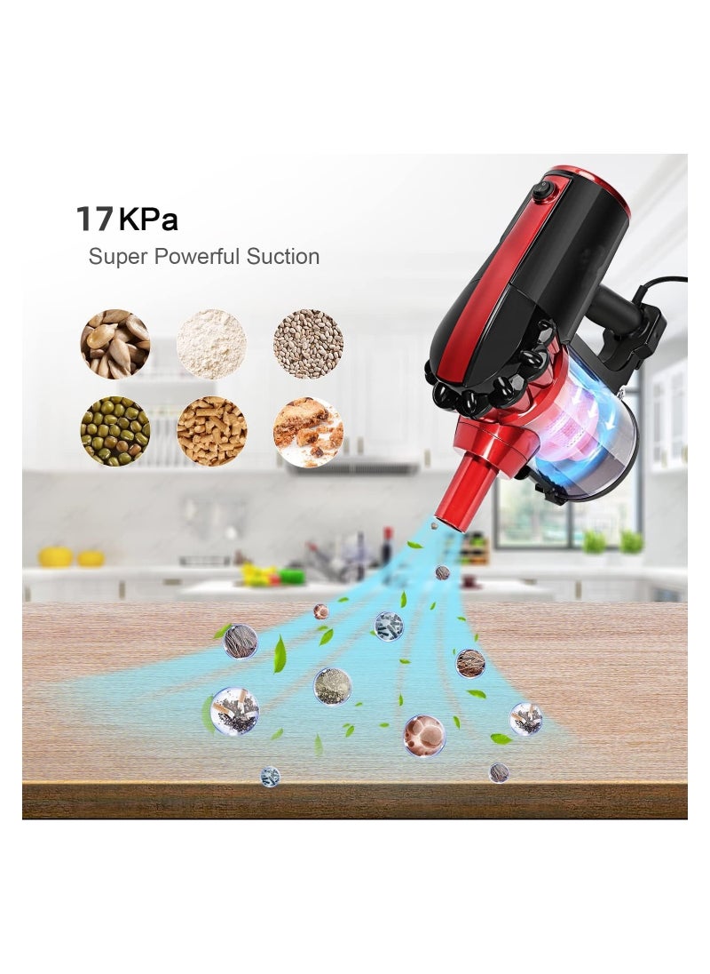 SINCHER - SCV06 Vacuum Cleaner Corded with 17KPa Handheld Vacuum Powerful Suction, Adjustable Lightweight 3 in 1 Stick Vacuum with HEPA Filter for Hard Floor - Image 1