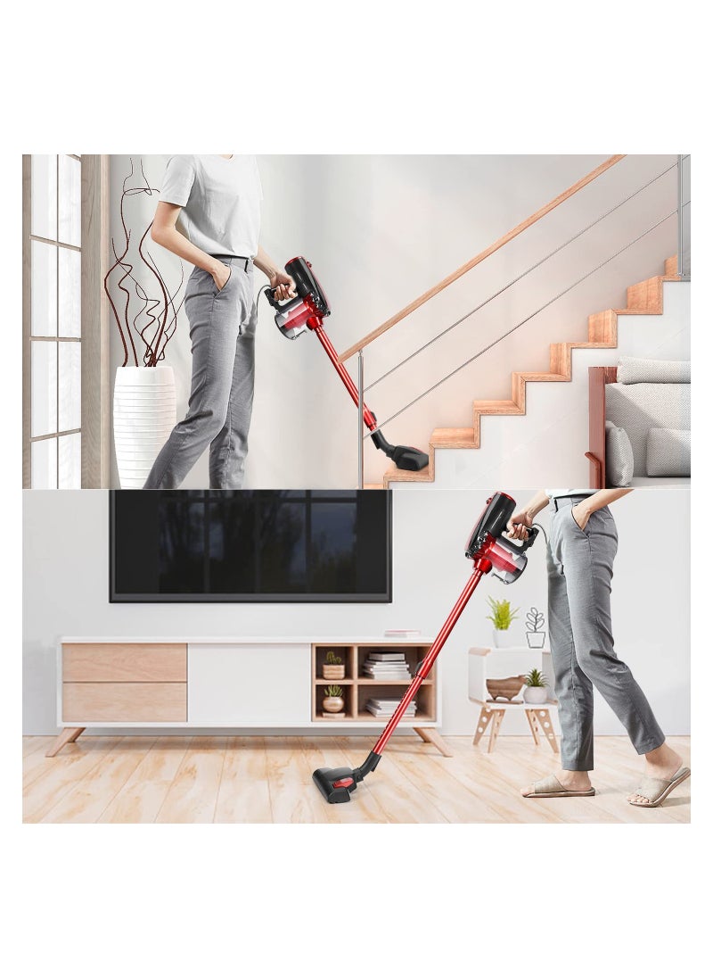 SINCHER - SCV06 Vacuum Cleaner Corded with 17KPa Handheld Vacuum Powerful Suction, Adjustable Lightweight 3 in 1 Stick Vacuum with HEPA Filter for Hard Floor - Image 1