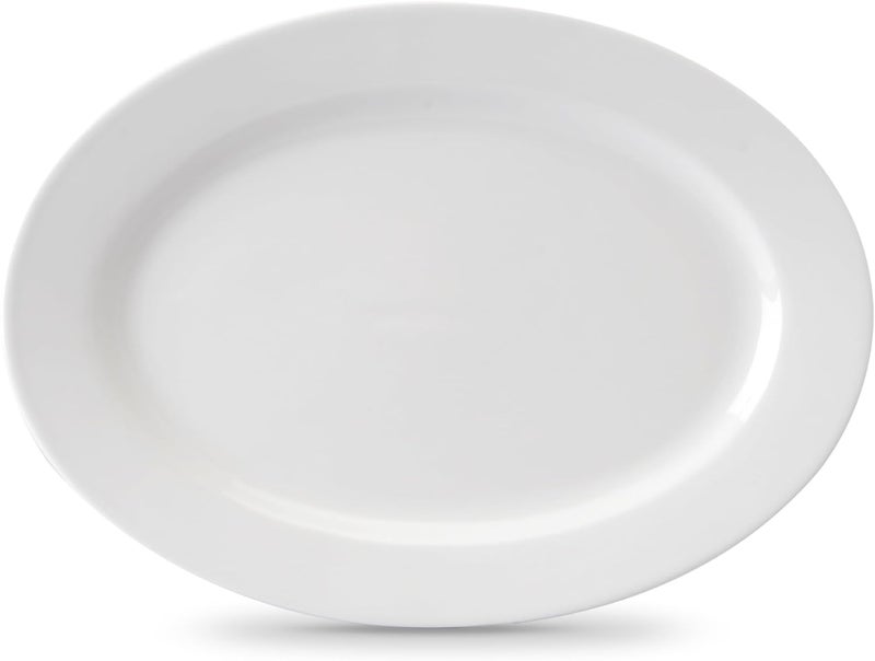 Mn 3 Piece Melamine Oval Serving Platter White, Easy to Store, Durable, Shatterproof and Dishwasher Safe Multiple Sizes | Break-resistant Melamine Oval Serving Plate (35 * 24cm) - Image 2