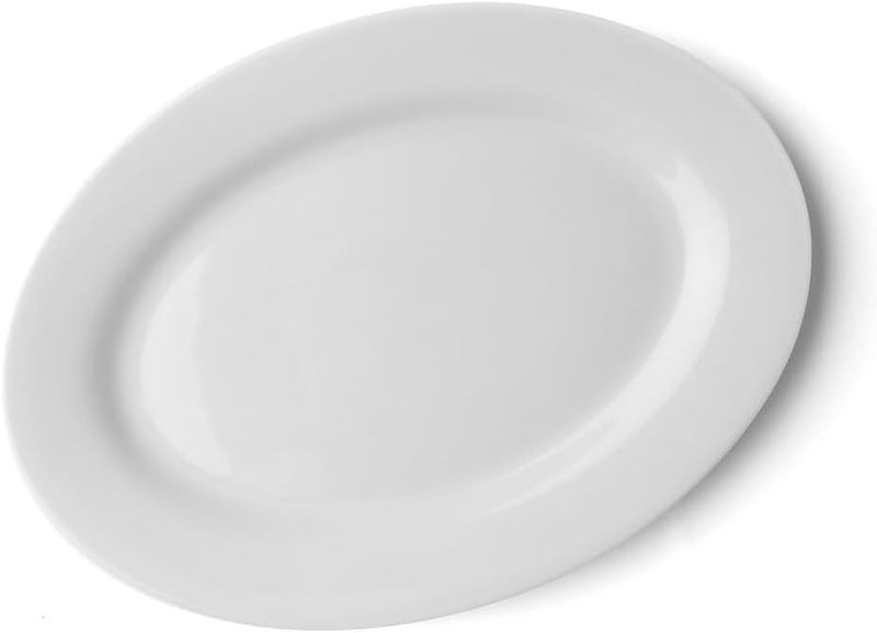 Mn 3 Piece Melamine Oval Serving Platter White, Easy to Store, Durable, Shatterproof and Dishwasher Safe Multiple Sizes | Break-resistant Melamine Oval Serving Plate (35 * 24cm) - Image 3