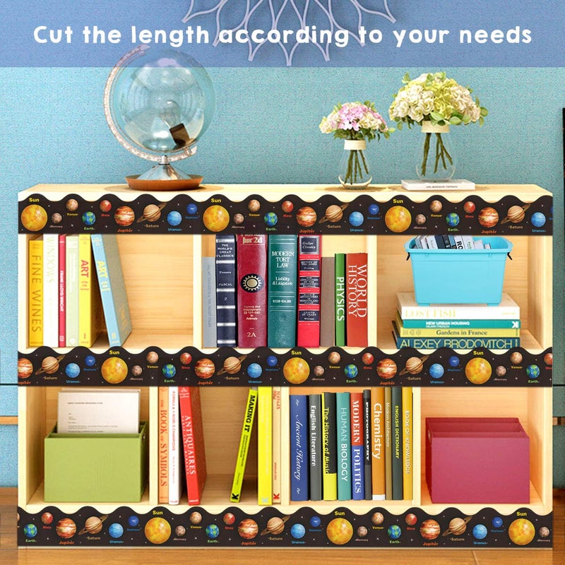 Fancy Land Space Bulletin Board Border Outer Space Planet Borders for Bulletin Board Solar System Trim Borders for Back to School Classroom Decorations Science Decor Supplies 36ft - Image 5