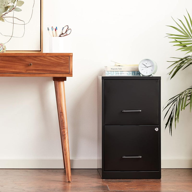NuSparc 2 Drawer Locking Filing Cabinet | Pre-Assembled Steel Construction | Space-Saving Design is Perfect for Home and Small Office | Letter-Size | Assembled in North America - Image 2