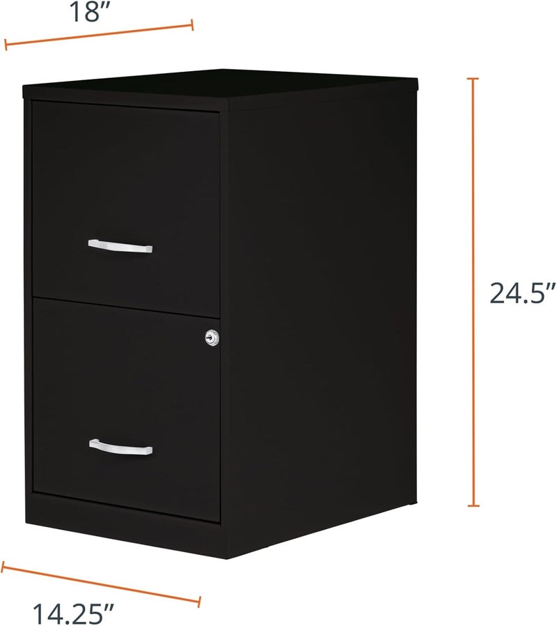 NuSparc 2 Drawer Locking Filing Cabinet | Pre-Assembled Steel Construction | Space-Saving Design is Perfect for Home and Small Office | Letter-Size | Assembled in North America - Image 3