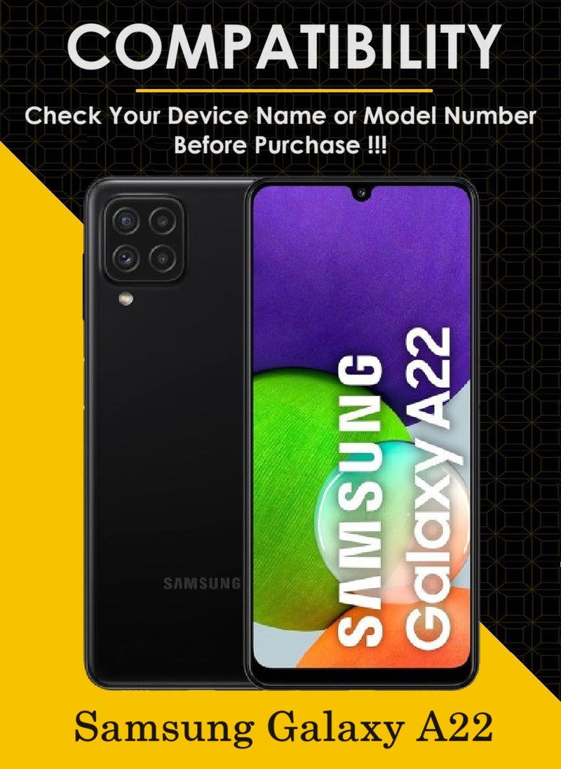 AINA قطعتان من واقي الشاشة الزجاجي المقوى 5D المصمم لهاتف Samsung Galaxy A22 مع تغطية كاملة للشاشة من الحافة إلى الحافة وخالية من الفقاعات - Image 3