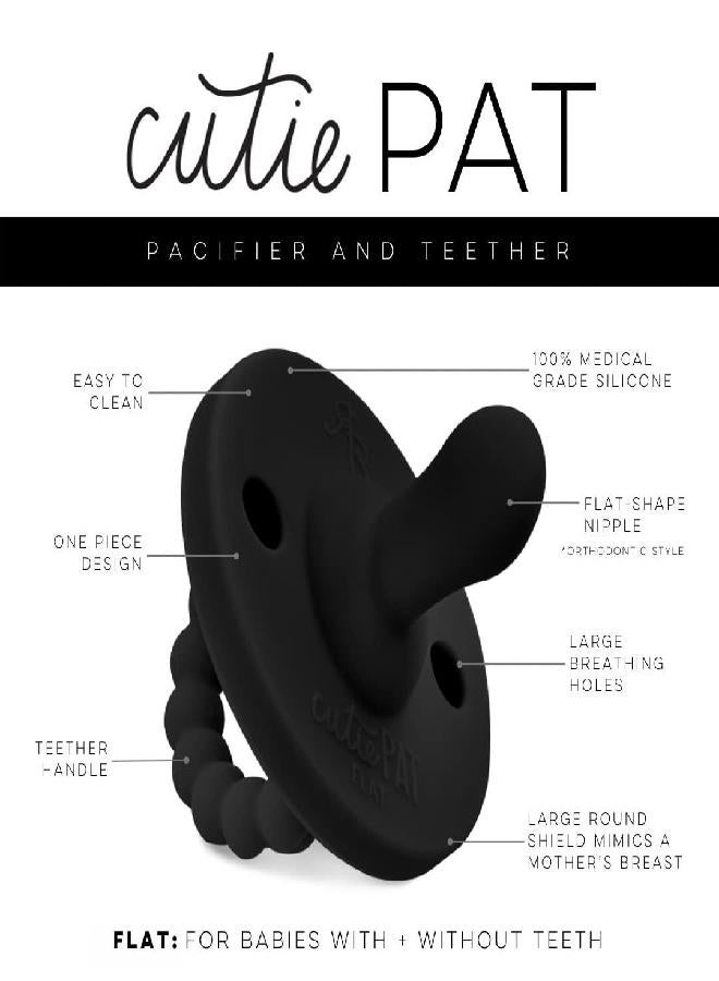 Ryan & Rose Ryan & Rose Cutie PAT Pacifier Teether (Flat, Black) - Image 2