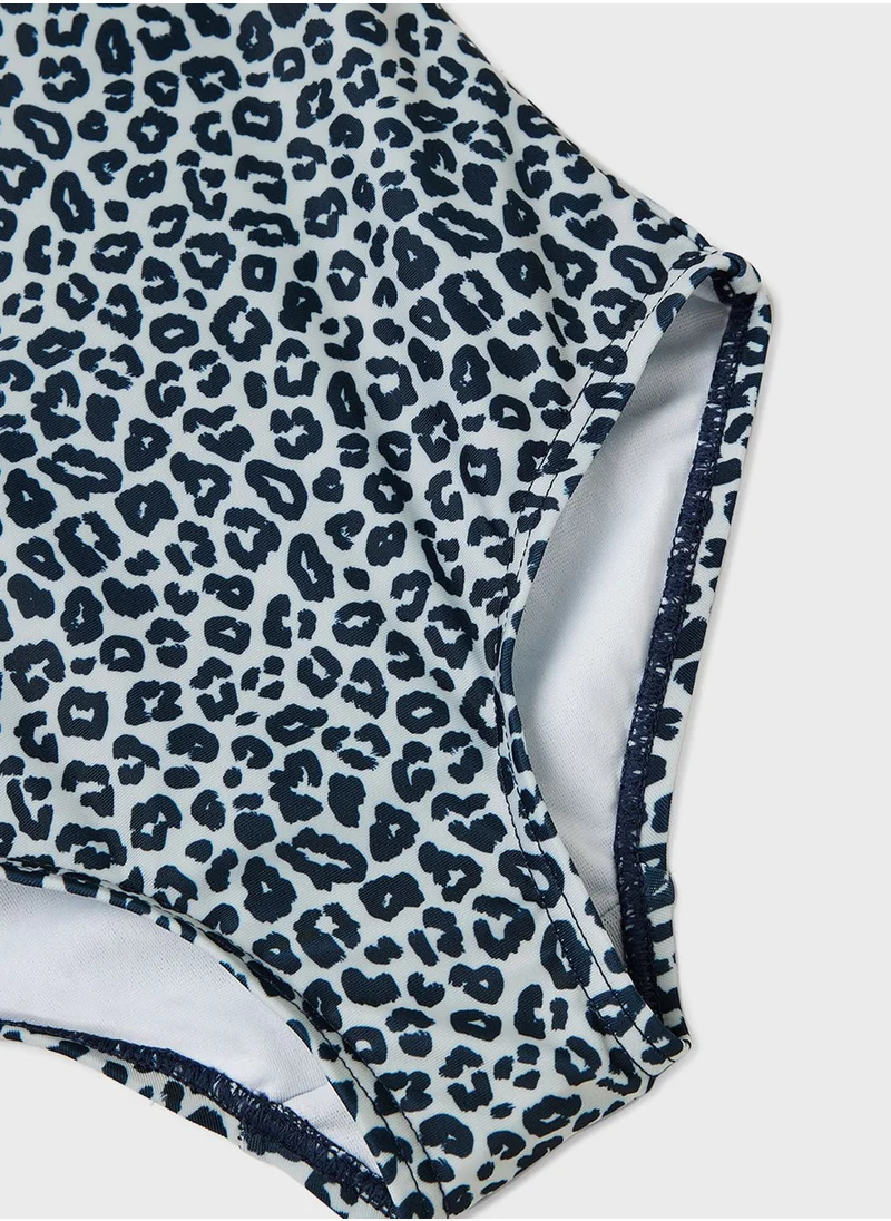 NAME IT Kids Leopard Print Swimsuit